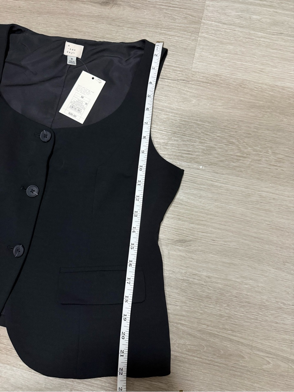 a new day Black Womens Tailored Button Vest - Picture 7 of 9
